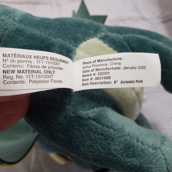 Jurassic Park 2022 Velociraptor Dinosaur Plush 5-inch Stuffed Animal Toy Factory - Picture 11 of 12